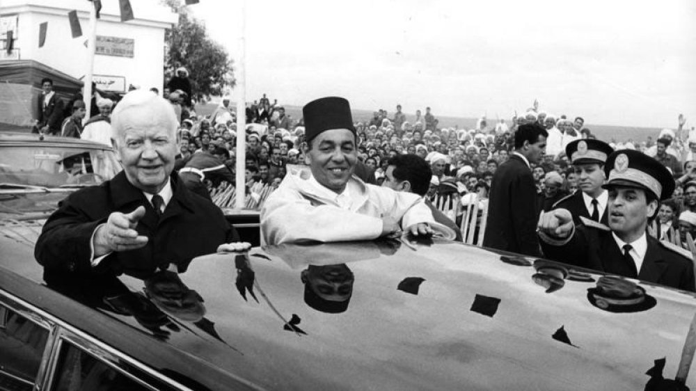 Hassan II. beim Staatsbesuch von Bundespräsident Heinrich Lübke 1966