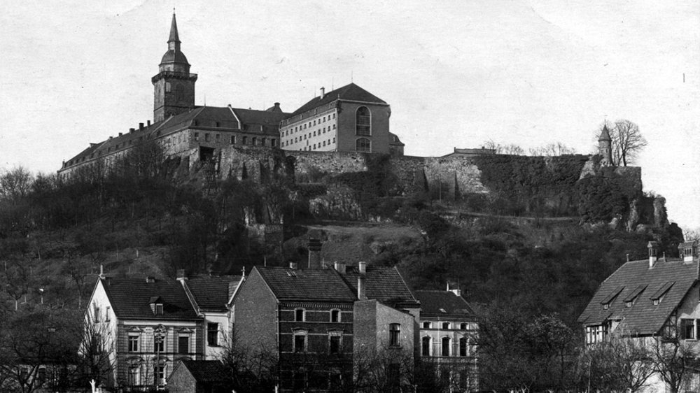 Der Zellentrakt des – zu dieser Zeit bereits aufgegebenen - Zuchthauses auf dem Michaelsberg um 1920