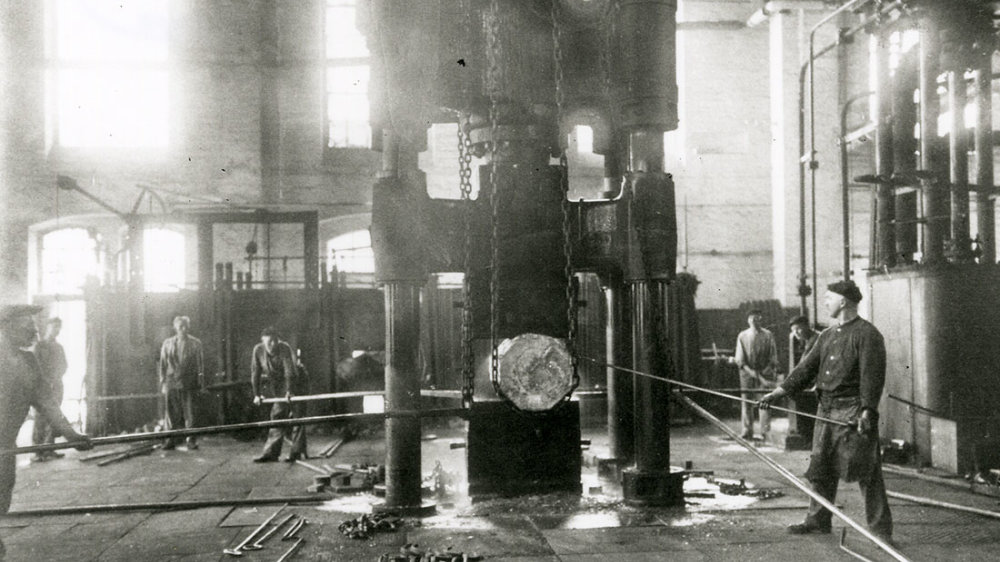Produktion in der Geschoßfabrik an der Wilhelmstraße 1911