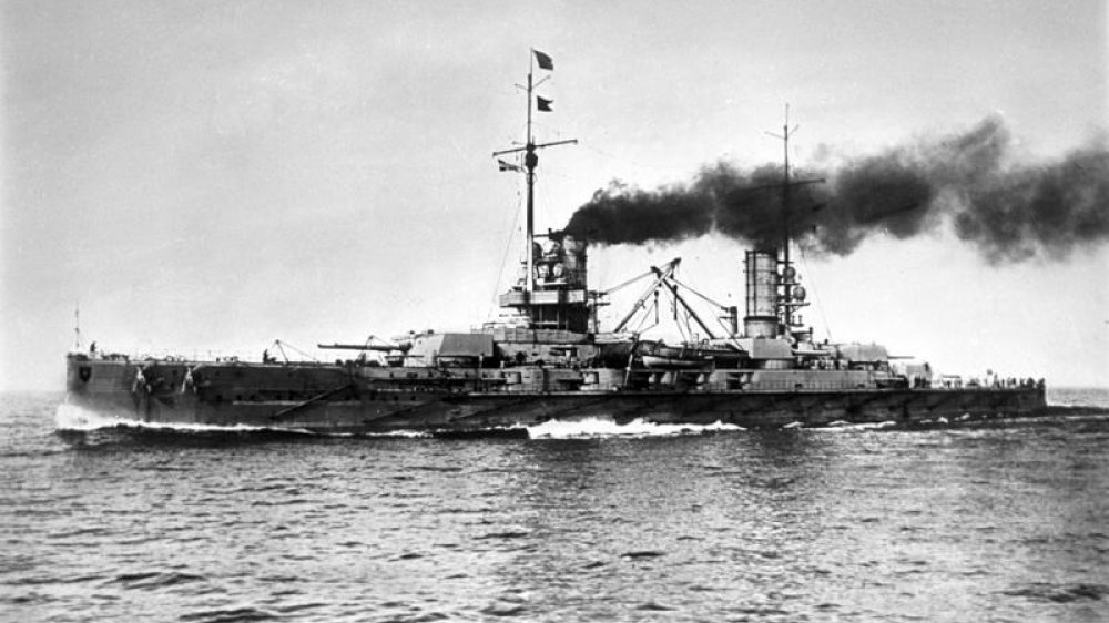 Das Kriegsschiff "Kaiser" im Jahre 1913