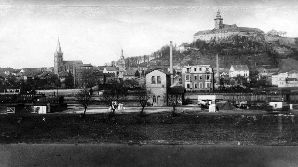 Blick auf das alte Bahnhofsareal von der Zange aus, Höhe Hohenzollernstraße 1911