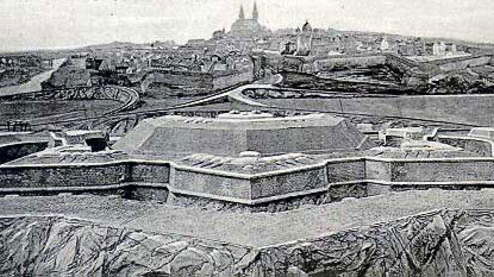 Darstellung der Befestigungsanlagen bei Verdun