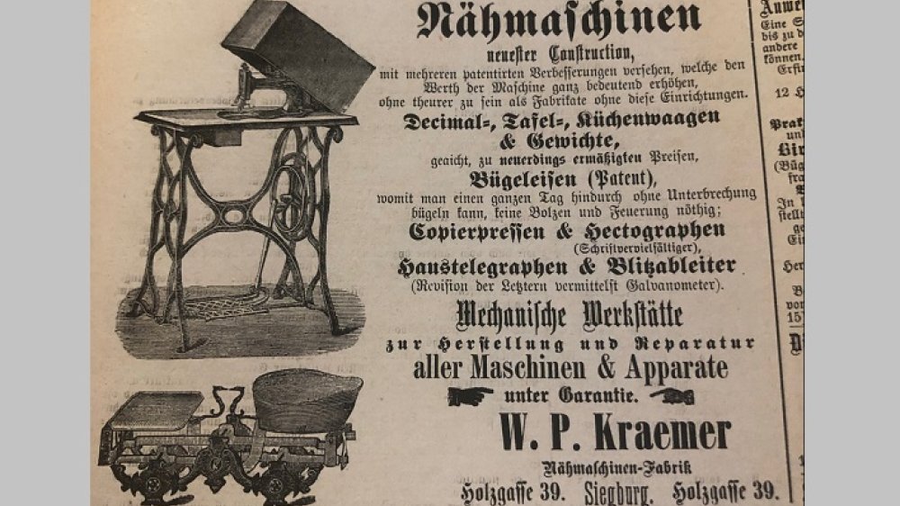 Anzeige Kraemer 1888
