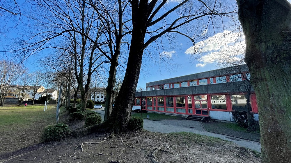 Bäume vor dem Schulzentrum Neuenhof