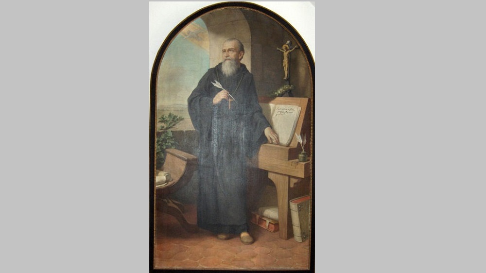 Der Heilige Benedikt, Darstellung von Herman Nieg (1849-1928)