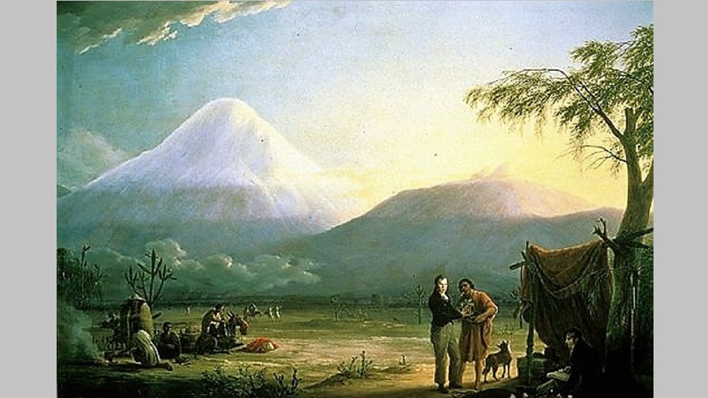 Humboldt und Bonpland am Fuß des Chimborazo, Darstellung von Friedrich Georg Weitsch