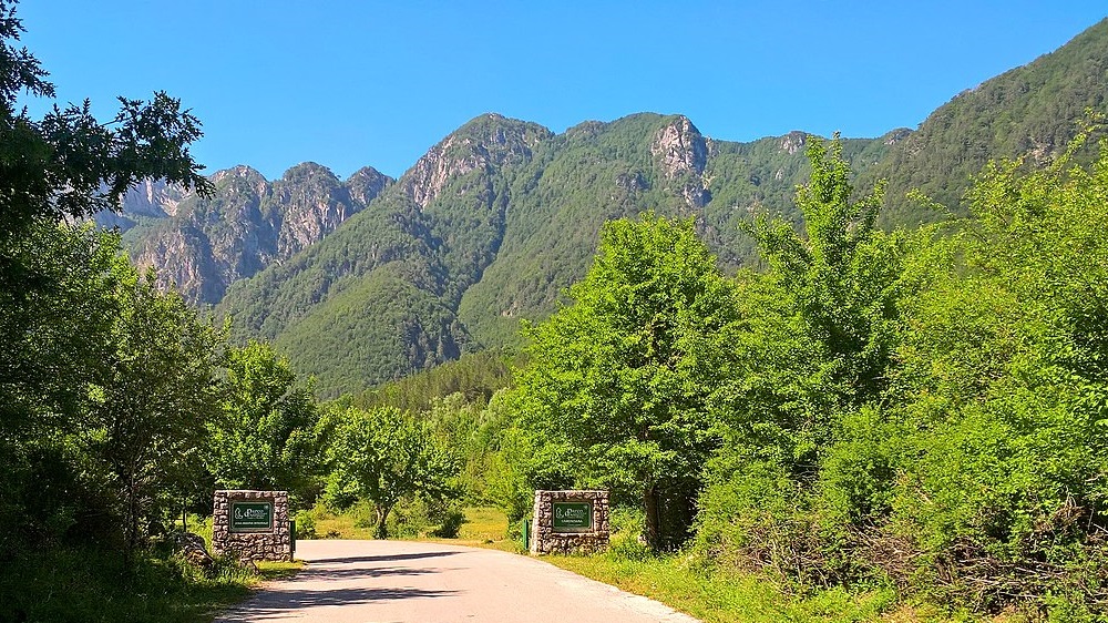 Eingang in das Camosciara-Tal im Parco Nazionale d'Abruzzo, Lazio e Molise