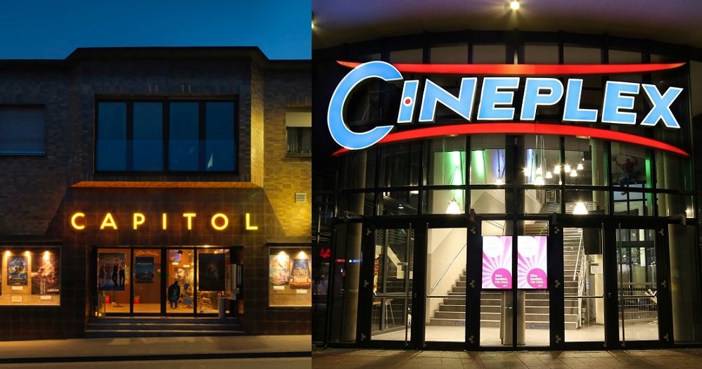 Capitol und Cineplex Nachtansicht